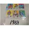 Image 1 : 6 CARD LOT FOOTBALL SPORTS TOPPS 1969