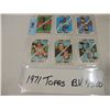 Image 1 : 6 CARD LOT FOOTBALL SPORTS 1971 GAME CARDS