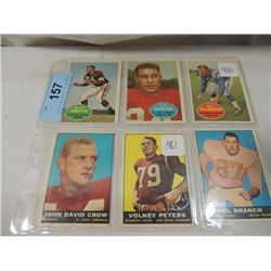6 SPORTS FOOTBALL CARDS 1960 1961 GREAT LOT!!