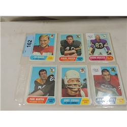 6 SPORTS FOOTBALL CARDS ALL ROOKIES NICE!