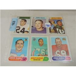 6 SPORTS FOOTBALL CARDS1966 BRADSHAW LOGAN MORE