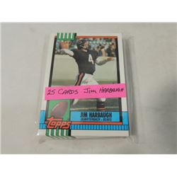 25 FOOTBALL SPORTS CARDS ALL JIM HARBAUGH BEARS