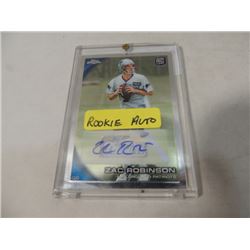 TOPPS CHROME ROOKE AUTOGRAPH ZAC ROBINSON
