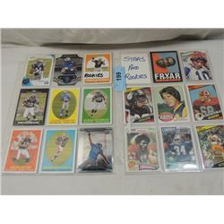 17 TOPPS FOOTBALL CARDS STARS ROOKIED OLDER