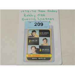 1973-74 TOPPS HOCKEY CARD BOBBY ORR