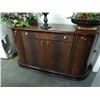 Image 4 : Burl Lacquer Dining Table w/6 Chairs, Server, Hutch Set