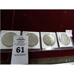 1971 - 1972- 1974 - 1976 Ike Dollars - 4 Times the Money