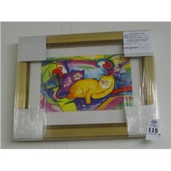 Framed Print Colorful Cats by Gockel