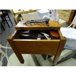 Oak Shoe Shine Box