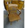 Image 1 : Solid Wood Slat Back Office Chair