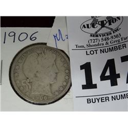 1906 Half Dollar 90% Silver