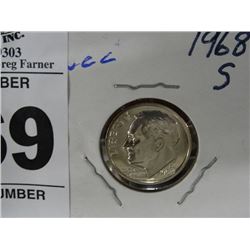 Brilliant Proof Roosevelt Dime 1968-S