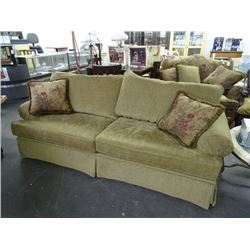 Brown Cloth Sofa w/Pillows