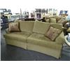 Image 1 : Brown Cloth Sofa w/Pillows