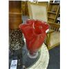Image 2 : 2 Footed Red Art Class Vases - 2 Times the Money