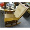 Image 2 : Oak Leather Padded Rocker