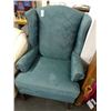 Image 1 : Teal Wingback Chair