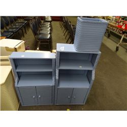 Blue Wicker Wall Cabinet