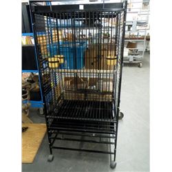 Large Bird Cage with Perch and Roller Wheels