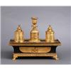 A partly gilt and patinated bronze DESKSET,, A partly gilt and patinated bronze DESKSET, Neo-Eg...