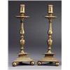 A pair of baroque brass CANDLESTICKS, 33 cm, A pair of baroque brass CANDLESTICKS, 33 cm high...