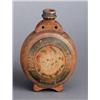 An English 18th century turned hardwood FLASK,, An English 18th century turned hardwood FLASK,...