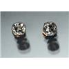 Image 1 : A pair of 18 carat gold and white gold EARRINGS,, A pair of 18 carat gold and white gold EARRIN...