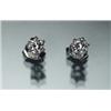Image 1 : A pair of 18 carat white gold EARRINGS, each with, A pair of 18 carat white gold EARRINGS, each...