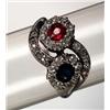 A white gold RING, 1 facet-cut sapphire, a, A white gold RING, 1 facet-cut sapphire, a facet-cu...