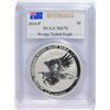 Image 1 : AUSTRALIA $1 WEDGE TAILED EAGLE PCGS MS70