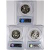 Image 2 : ( 3 ) 1964 KENNEDY HALF DOLLARS, PCGS PR-67