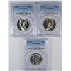 Image 1 : ( 3 ) 1964-D KENNEDY HALF DOLLARS, PCGS MS-64