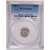 Image 1 : 1851 3-CENT SILVER, PCGS MS-63  NICE!!  STRONG AUCTION RECORDS!