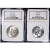 Image 1 : NGC GRADED FRANKLIN HALF DOLLARS: 1955 MS-63 FBL & 1956 MS-64
