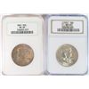 Image 1 : 1957 & 1961 FRANKLIN HALF DOLLARS,  NGC MS-65