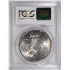 Image 4 : 1926-S PEACE SILVER DOLLAR, PCGS  MS-64+  SOME COLOR OBVERSE