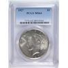 Image 1 : 1927 PEACE SILVER DOLLAR, PCGS MS-64 WHITE!