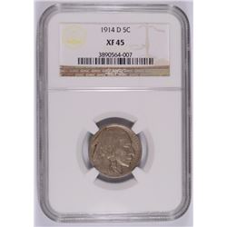 1914-D BUFFALO NICKEL NGC XF-45