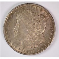 1891-CC MORGAN DOLLAR CHOICE BU TONED KEY COIN