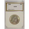 Image 1 : 1898 BARBER HALF DOLLAR, PCI AU/BU  NICE WHITE COIN!