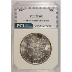 1887 MORGAN SILVER DOLLAR, PCI SUPERB GEM