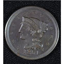 1851 LARGE CENT BU