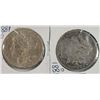 Image 1 : 2 - 1881-O MORGAN SILVER DOLLARS - CIRC