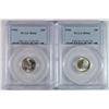 Image 1 : ( 2 ) 1946 ROOSEVELT DIMES, PCGS MS-66 GEMS