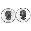 Image 2 : ( 2 ) 2016 REVERSE PROOF CANADIAN SILVER MAPLE LEAF COINS ( WOLF PRIVY )