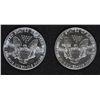 Image 2 : ( 2 ) 1990 UNCIRCULATED AMERICAN SILVER EAGLES,