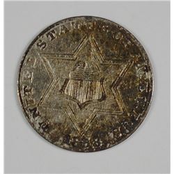1858 3 CENT SILVER XF