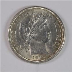 1913 BARBER DIME BU