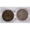 Image 1 : SEATED HALVES: 1856-O VG + 1857 G