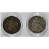 Image 1 : SEATED LIBERTY HALF DOLLARS: 1858-O VG & 1877  VG